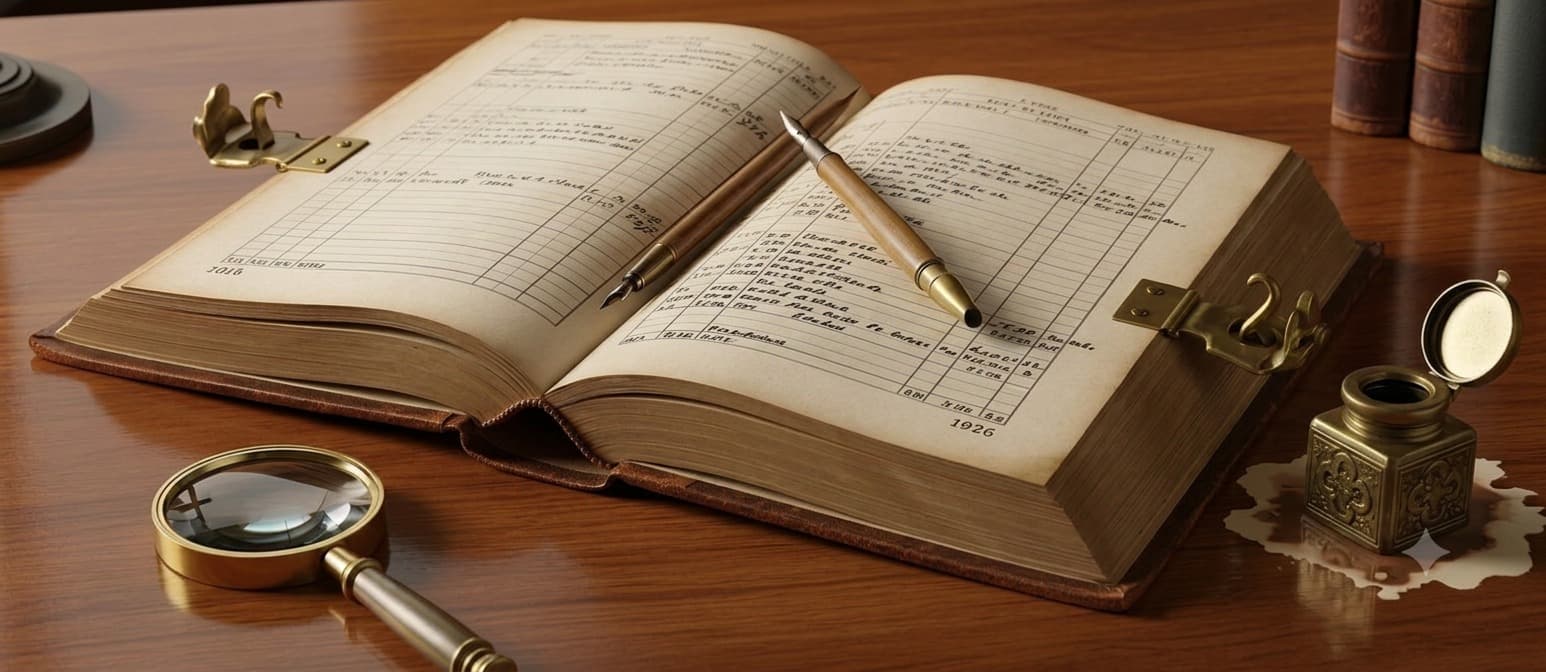 3D illustration of documents, calculator and coin stacks